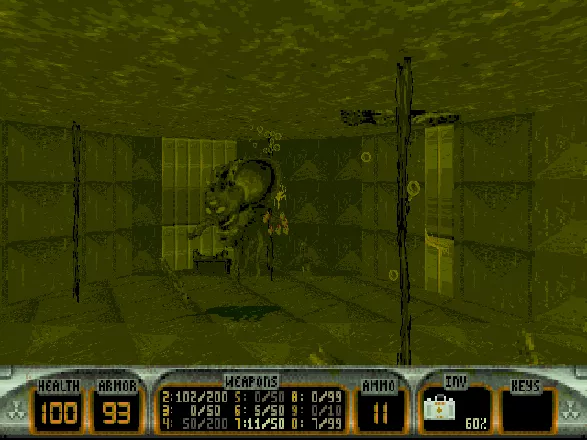 Duke Nukem 3D DOS Fighting in toxic waste