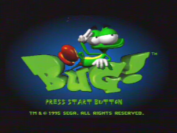 Bug! SEGA Saturn Title Screen (PAL Version)
