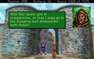 Conquests of the Longbow: The Legend of Robin Hood DOS Sneak into the castle 