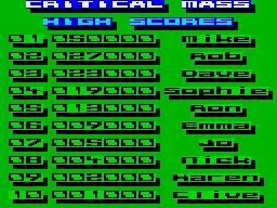Power ZX Spectrum High scores