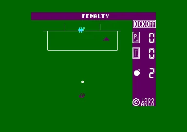 Kick Off Amstrad CPC Penalty practice