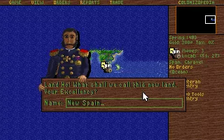 Sid Meier&#x27;s Colonization DOS Naming the new land