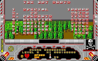 Hellfire Attack Atari ST High scores (after dying on level 2)