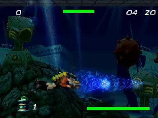 Agent Armstrong PlayStation Underwater - Attacking a torpedo launcher.