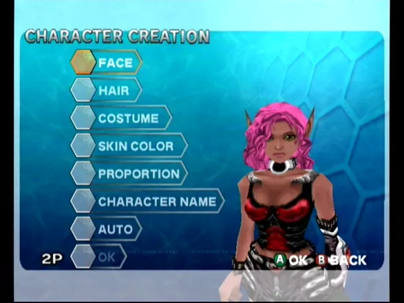 Phantasy Star Online: Episode III - C.A.R.D. Revolution GameCube You can customize your character.