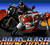 Road Rash Game Gear Title screen.