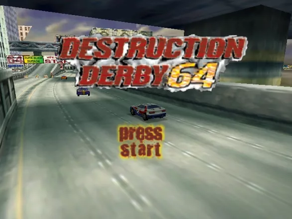 Destruction Derby 64 Nintendo 64 Title screen.
