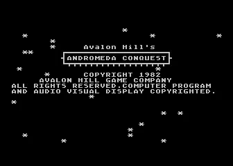 Andromeda Conquest Atari 8-bit Title screen 2
