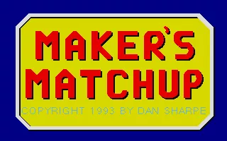 Maker&#x27;s Matchup DOS Title screen