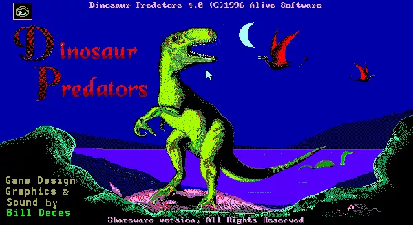 Dinosaur Predators  DOS Title screen