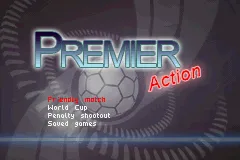 Premier Action Soccer Game Boy Advance Title screen