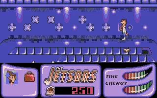 Jetsons: The Computer Game DOS George can hold an useful item taking one from hatches activated by buttons on the wall.