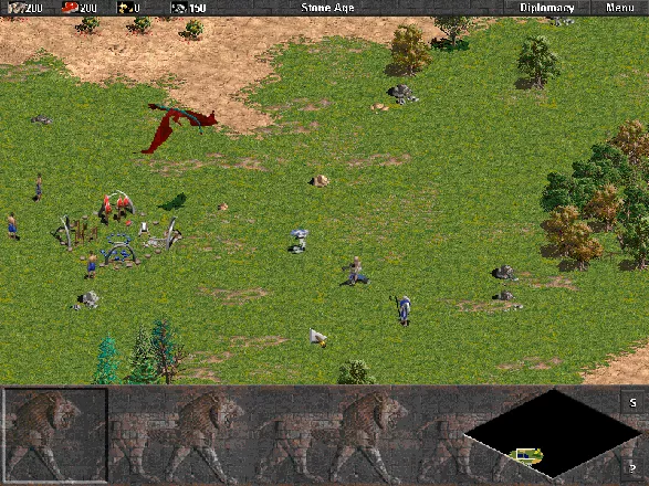 Age of Empires: The Rise of Rome Windows Cheating around in this game; A tiny mecha, a baby in a trike and a priest who instead of converting summons a bolt of lightening on his foes. And the hawks were eaten by that huge dragon.
