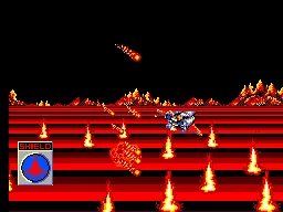 Galaxy Force SEGA Master System Fiery meteors