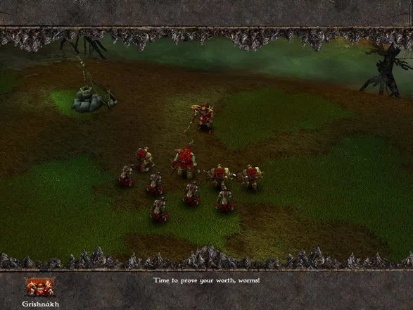 The Lord of the Rings: War of the Ring Windows First &#x22;evil&#x22; mission intro.Grishn&#xE1;kh raising his troop&#x27;s morale.