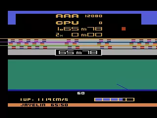 Track &#x26; Field Atari 2600 Throwing the javalin