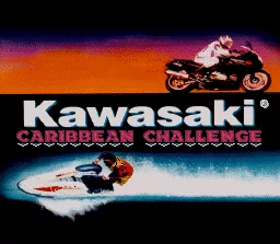 Kawasaki Caribbean Challenge SNES Title screen.