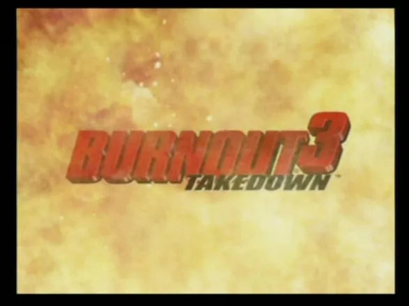 Burnout 3: Takedown PlayStation 2 End of Intro Movie after a big crash transition to Title Screen