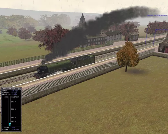 Microsoft Train Simulator Windows Just departing from the first stop.