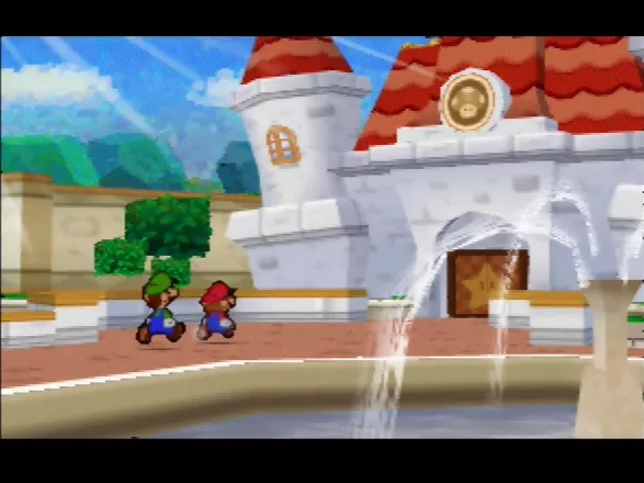 Paper Mario Nintendo 64 Mario and Luigi hightail it to the castle - after all, sweets!