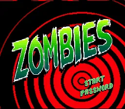 Zombies Ate My Neighbors SNES Title screen (European version)