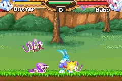 Tiny Toon Adventures: Scary Dreams Game Boy Advance Fighting off some snakes