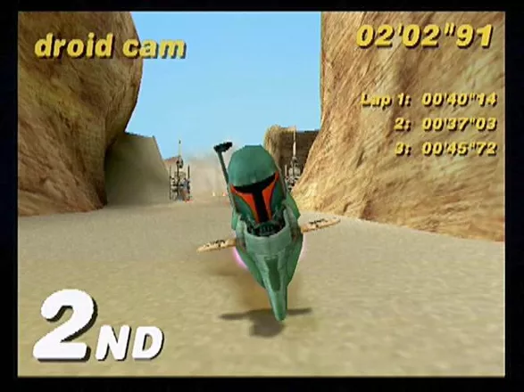 Star Wars: Super Bombad Racing PlayStation 2 He&#x27;s no good to me in second place. Boba Fett makes an obligatory appearance as an Easter Egg character.