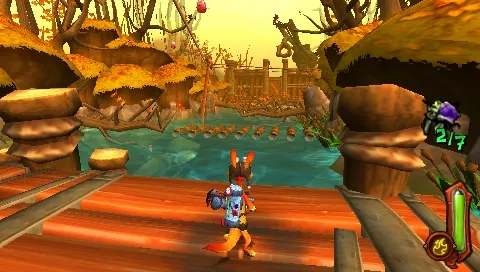 Daxter PSP Lumber in water in Lumber Mill level