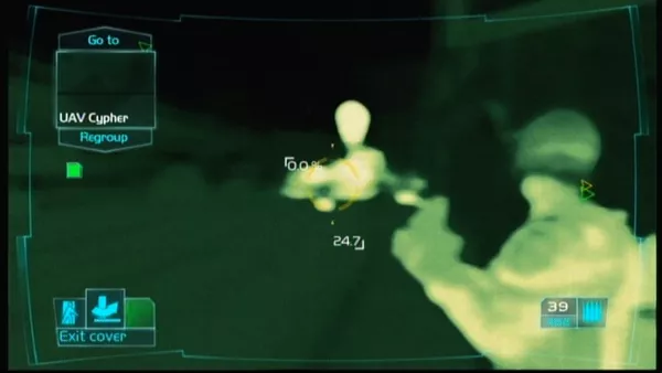 Tom Clancy&#x27;s Ghost Recon: Advanced Warfighter Xbox 360 Heat vision can be extremely useful during night missions.