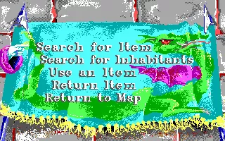 Wizard Wars DOS Mission options (after Overland Map Travel)