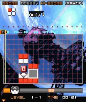 Lumines Mobile J2ME Starting a game in the Shinin&#x27; stage.