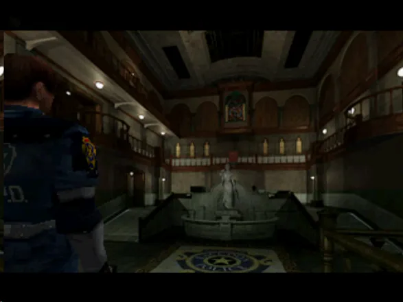 Resident Evil 2 PlayStation The entrance of the Raccoon City Police Station.