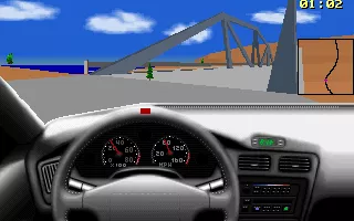 Car and Driver DOS California 1 - cockpit view