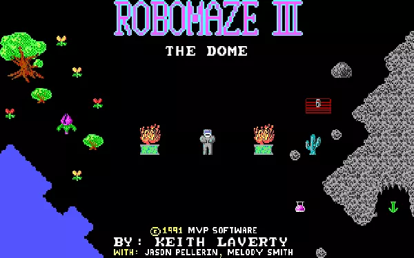 Robomaze III: The Dome DOS Title Screen
