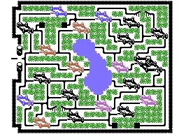 Alcazar: The Forgotten Fortress ColecoVision The map screen.