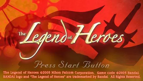The Legend of Heroes: A Tear of Vermillion PSP Title screen