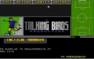 Tactical Manager Atari ST Main game screen