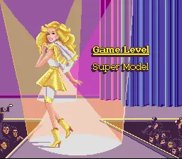 Barbie Super Model SNES Title screen