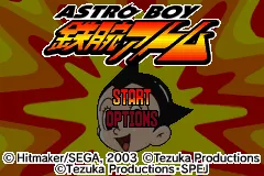Astro Boy: Omega Factor Game Boy Advance Main Menu (Japanese Version)