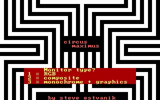 Computer Circus Maximus DOS Title screen