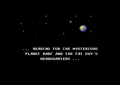 Rick Dangerous 2 Commodore 64 ...heading for the mysterious planet Barf and the Fat Guy&#x27;s headquarters...