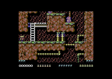 Rick Dangerous 2 Commodore 64 Level 4: The Atomic Mud Mines