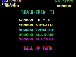 Beach-Head II: The Dictator Strikes Back ZX Spectrum High scores