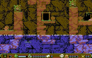Ugh! Commodore 64 Level 46 - Transporting a blonde girl underwater