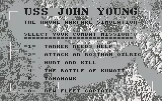 U.S.S. John Young Commodore 64 Main menu