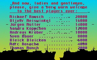 Stone Age Amiga Highscores alias the best players ever