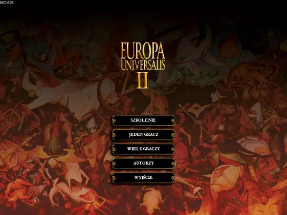 Europa Universalis II Windows Main Menu (Polish).