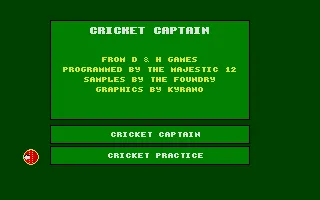 Cricket Captain Atari ST Title screen