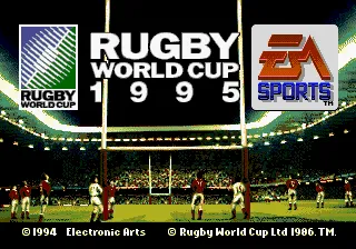 Rugby World Cup 95 Genesis Title screen