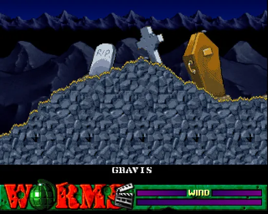 Worms: The Director&#x27;s Cut Amiga Graveyeard world